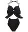 リボンデザインハイウエストビキニ/水着