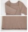 スクエアネック半袖リブニットトップス