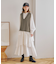 サイドスリットVネックニットベスト