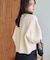 バックファスナーデザインコクーンスリーブニット