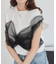 チュールリボンドッキングTシャツ