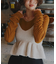 袖シャーリングシアートップス