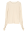 袖シャーリングシアートップス