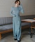袖シャーリングシアートップス