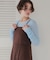 袖シャーリングシアートップス