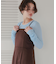 袖シャーリングシアートップス