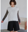袖シャーリングシアートップス