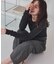 袖シャーリングシアートップス