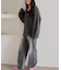 ブークレシャギーVネックカーディガン