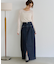 デニム切り替えストレートスカート