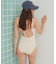 フロントホールデザインワンピース/水着