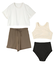 4点セット/半袖Tシャツ×ショートパンツ×ビキニ/水着