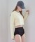3点セット/ショートパンツ×カップ付長袖ビキニ/水着