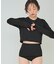 3点セット/ショートパンツ×カップ付長袖ビキニ/水着