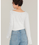 オフショルダーロングスリーブTシャツ