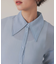 デザイン襟シアーシャツ