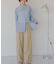 デザイン襟シアーシャツ