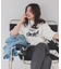オーバーサイズピグメントフォトプリントTシャツ