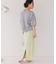 セルフカットリブカットソーIラインスカート