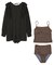 3点セット/長袖オールインワンラッシュガード×ビキニ/水着