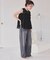 シフォンフリルドッキングトップス