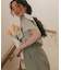 汗染み防止ラッフルスリーブTシャツ