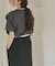汗染み防止ラッフルスリーブTシャツ