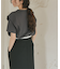 汗染み防止ラッフルスリーブTシャツ