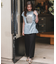 箔プリントフレンチスリーブTシャツ
