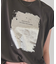 箔プリントフレンチスリーブTシャツ