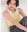 配色リブニットタンクトップ
