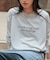 文字プリントシアーロングTシャツ