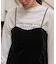 文字プリントシアーロングTシャツ