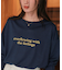 文字プリントシアーロングTシャツ