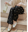 フラワー刺繍ストレートパンツ