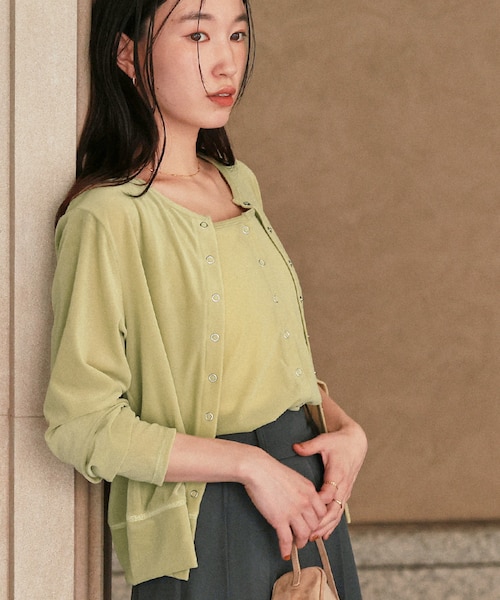 igi ベロアフーディー 前後2wayベロアセンターシームトップス [C7292] - レディース