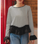 裾フリルデザインロングスリーブTシャツ