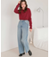 なめらか手触りカシミヤタッチクルーネックニット