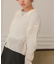 起毛糸ポロ襟シアーニット