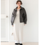 ファーティペット付きフェイクレザーブルゾン