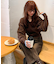 Vネックゆるっとベーシックニットトップス