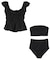 3点セット/ティアードフリルトップス付ビキニ/水着