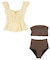 3点セット/ティアードフリルトップス付ビキニ/水着