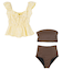 3点セット/ティアードフリルトップス付ビキニ/水着