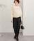 ストレッチ美脚テーパードタックパンツ