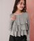 ティアードフリルニットカーディガン/トップス