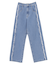 サイドフリンジワイドデニムパンツ