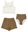 3点セット/ダブルストラップビキニ×ショートパンツ/水着