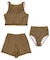 3点セット/ダブルストラップビキニ×ショートパンツ/水着