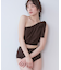 3点セット/ギャザーワンショルダービキニ×ショートパンツ/水着